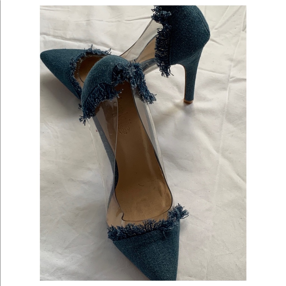 Denim heels
